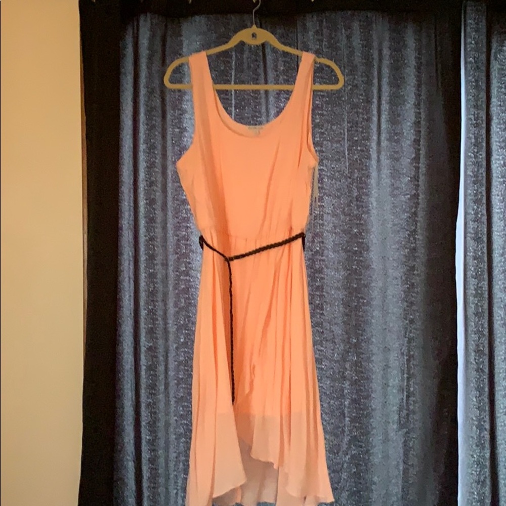 Coral flowy dress